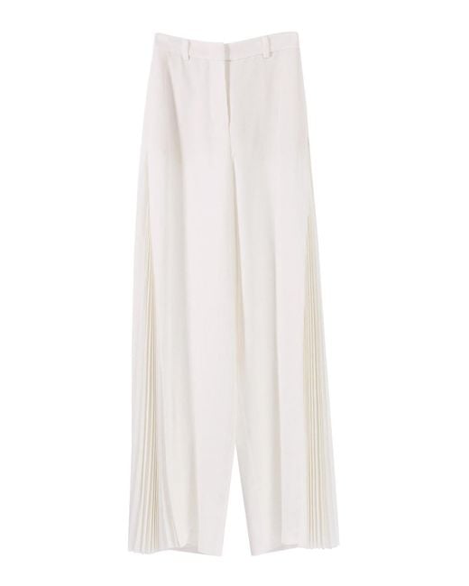 Karl Lagerfeld White Karl Studio Pleated Pants