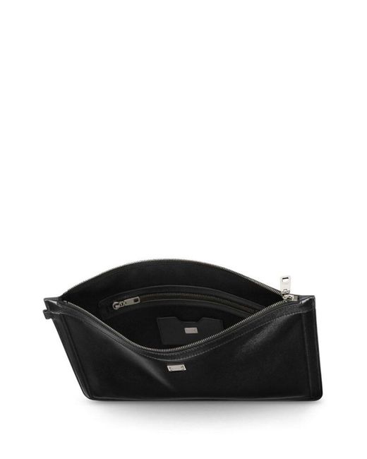 Dolce & Gabbana Black Smooth Leather Rectangle Belt Bag for men