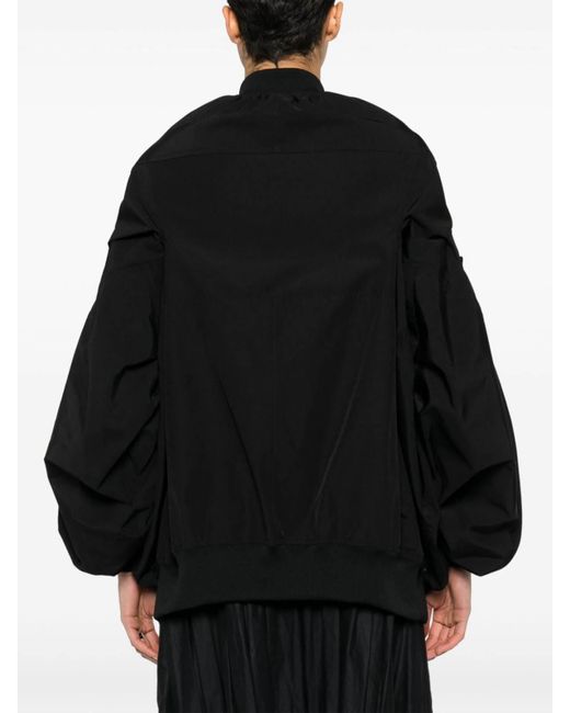 Junya Watanabe Black Synthetic Fabric Bomber Jacket