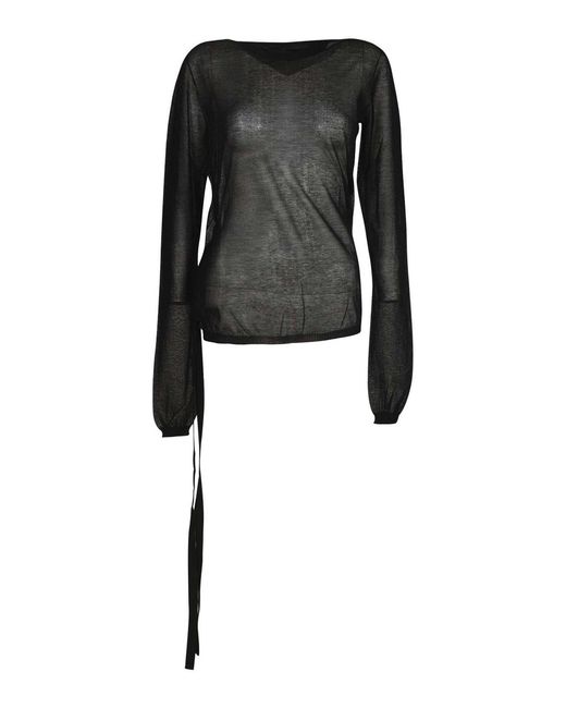 Ann Demeulemeester Black Essential Wool Knit