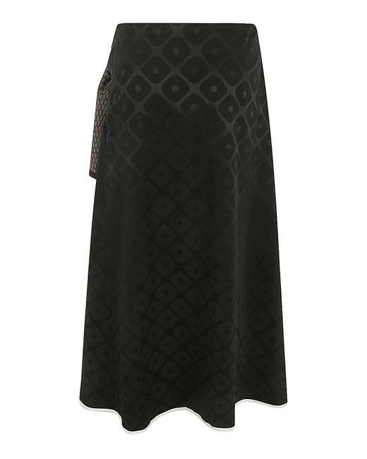 Ibrigu Black Haori Jacquard Skirt