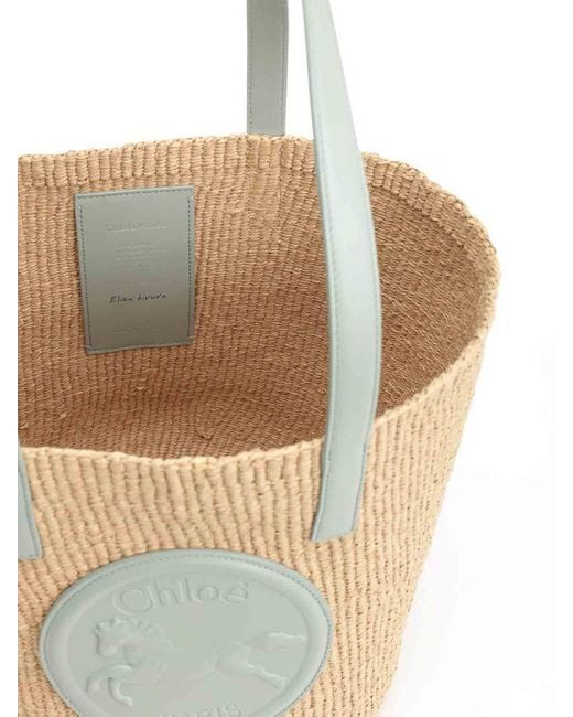 Chloé White Horse Medal Basket Bag