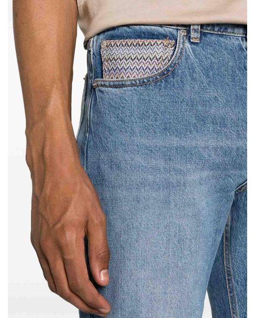 Missoni Blue 5 Pocket Denim Jeans for men