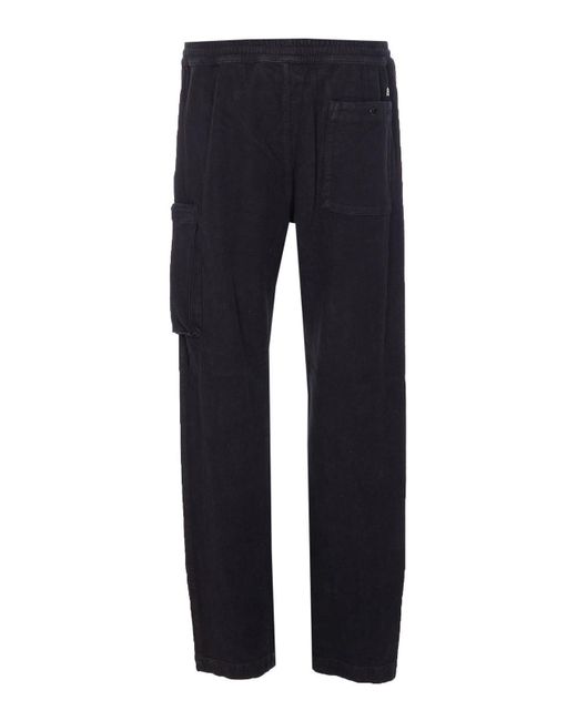 C.P. Company Black Cotton Cargo Pants