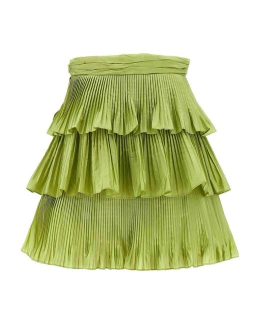 Valentino Garavani Green Skirt Velentino Taffet