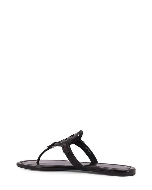 Tory Burch Black Flip Flops With Logo