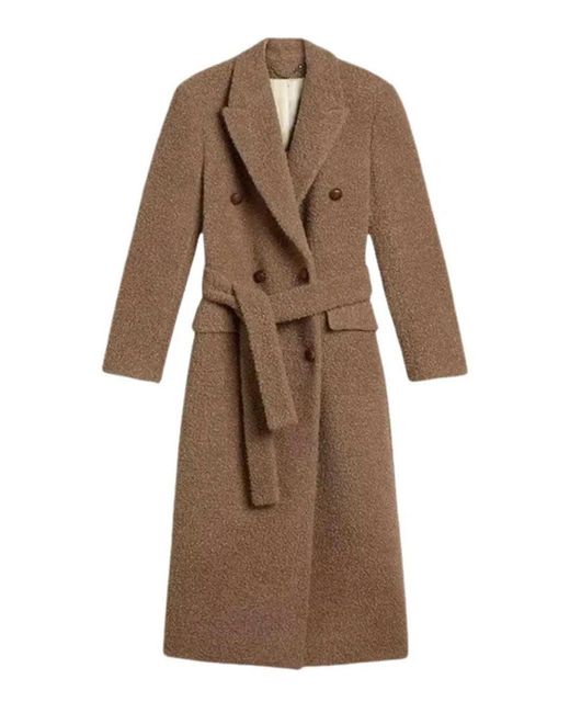 Golden Goose Deluxe Brand Brown Double Breasted Belted Coat