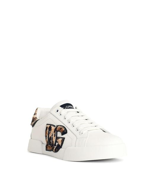 Dolce & Gabbana White Portofino Sports Shoes