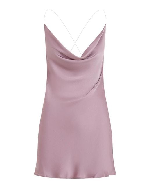 Y. Project Purple Evergreen Invisible Strap Slip Dress