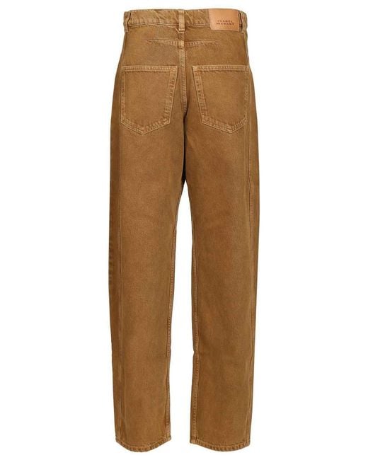 Isabel Marant Natural Lisha Barrel Jeans