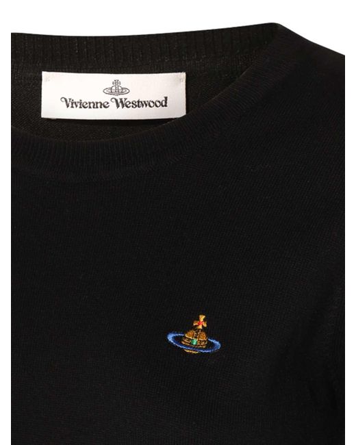 Vivienne Westwood Black Silk-Wool Blend Top
