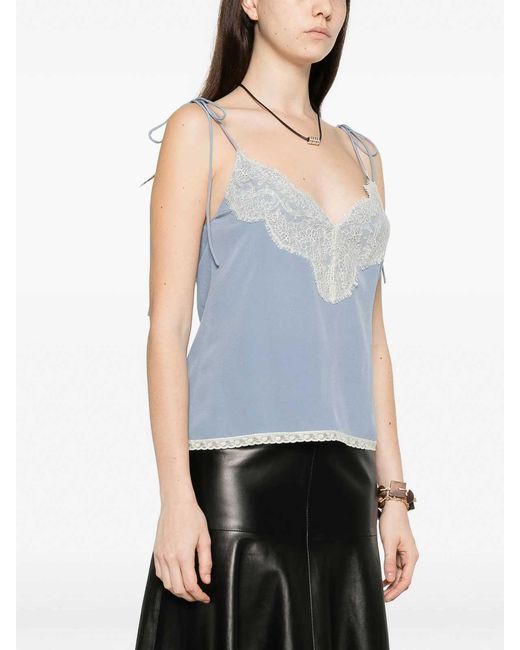 Valentino Garavani Blue Silk Top