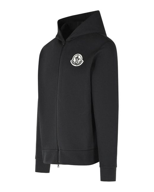 Moncler Black Cotton Sweatshirt for men