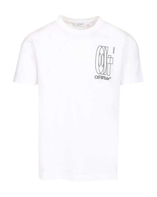 Off-White c/o Virgil Abloh White Outline Double Arrow Slim T-Shirt for men