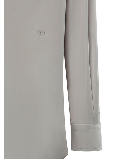 Bottega Veneta Gray Cotton Poplin Shirt for men