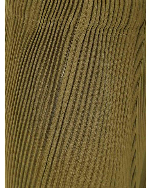 Homme Plissé Issey Miyake Green Pleated Pants for men