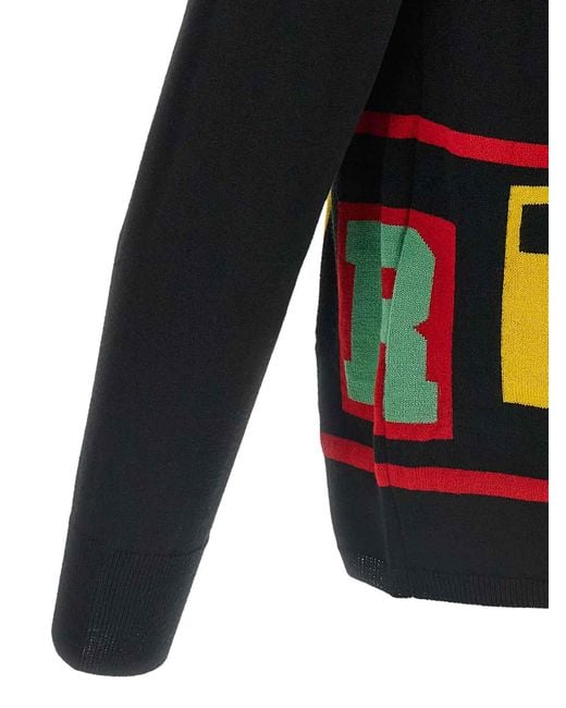 Comme des Garçons Black Intarsia Sweater for men