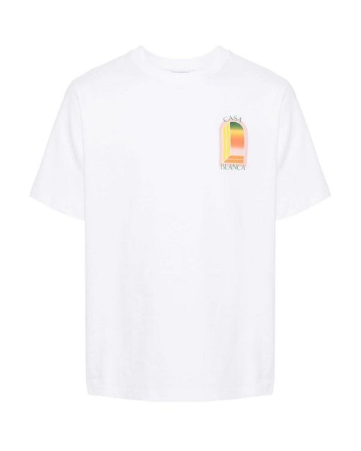 Casablancabrand White T-shirt With Print for men