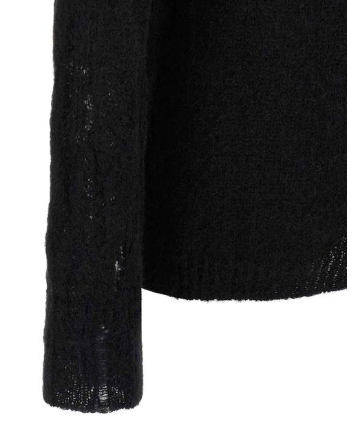 Thom Krom Black Alpaca Wool Sweater for men