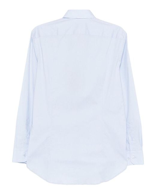 Etro White Button-Down Embroidered Shirt for men