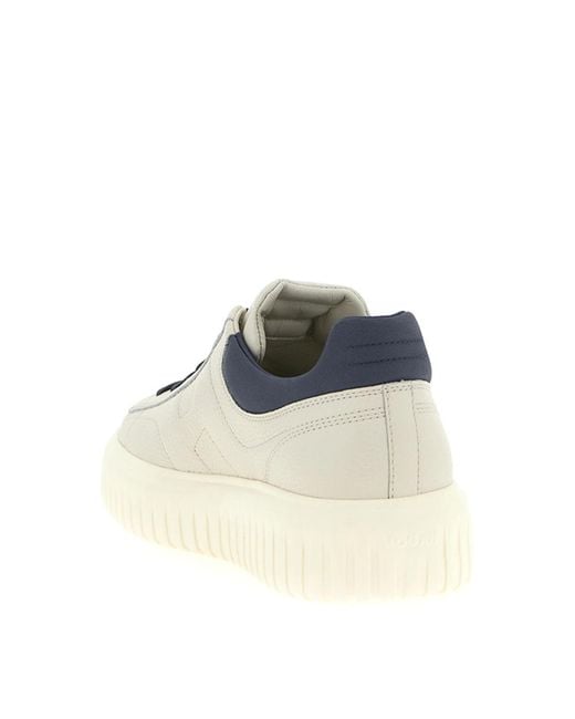 Hogan White 'H-Stripes' Sneakers for men