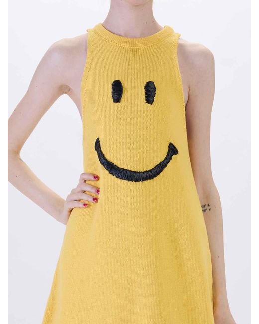 Moschino Yellow Smile Dress