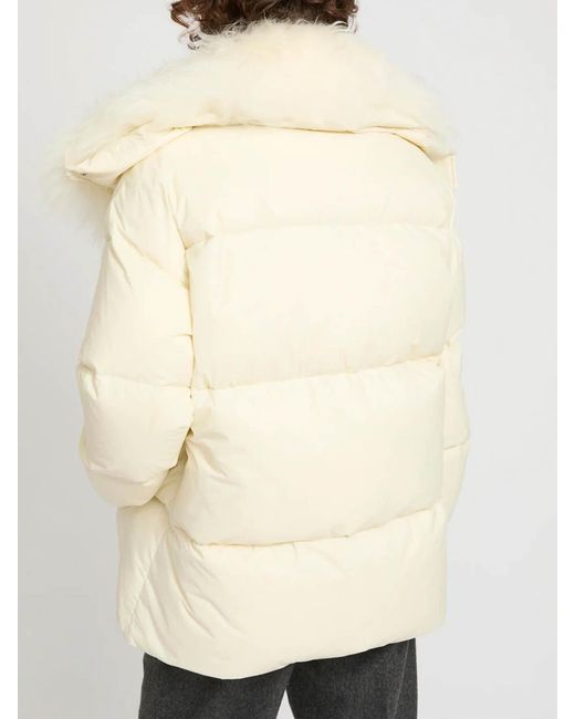Yves Salomon Natural Ys Army Collection Mid-Length Down Jacket
