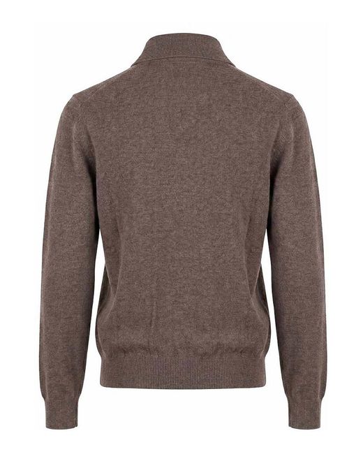Brunello Cucinelli Brown Cashmere Sweater for men