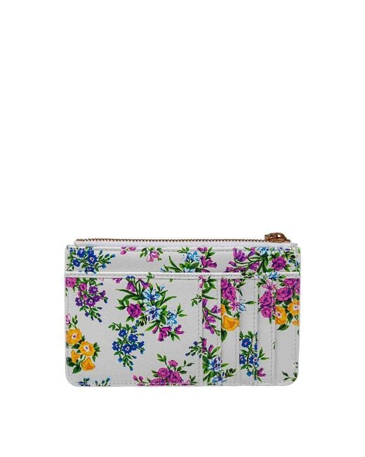 Dolce & Gabbana White Lower Pattern Dauphine Leather Card Holder