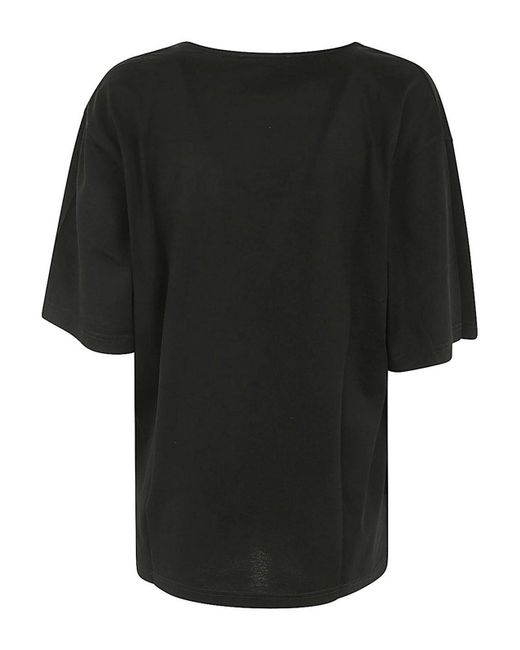 Lemaire Black T-shirt With Foulard