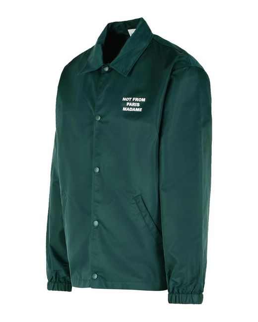 Drole de Monsieur Green Dark Nylon Jacket for men