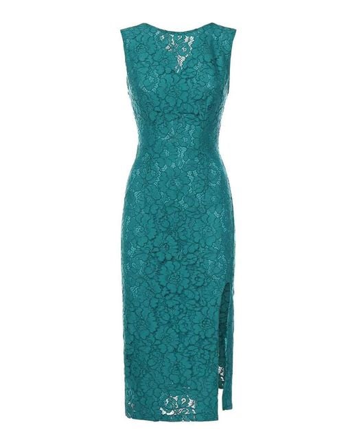 Pinko Green Floral Lace Dress