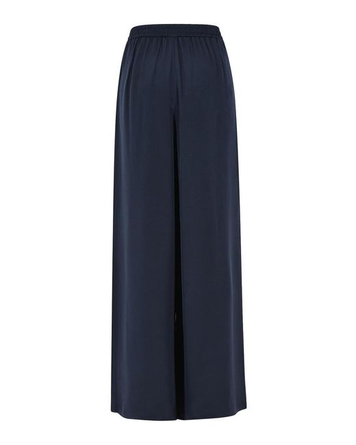 Max Mara Blue 'Volonta' Heavy Silk Soft Pants