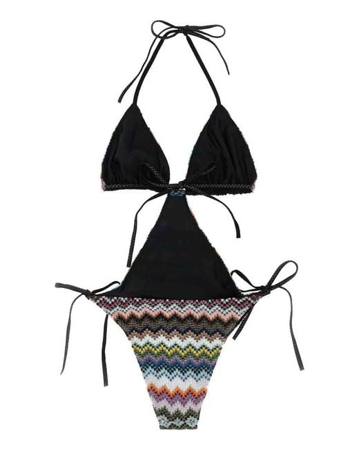 Missoni Metallic Zigzag Pattern Bikini
