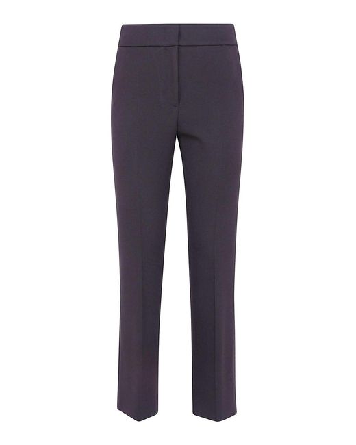 Peserico Blue Flared Crop Trousers
