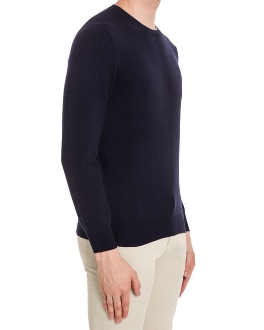 Brunello Cucinelli Blue Cashmere Silk Lightweight Sweater for men