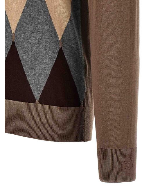 Ballantyne Natural Argyle Sweater for men