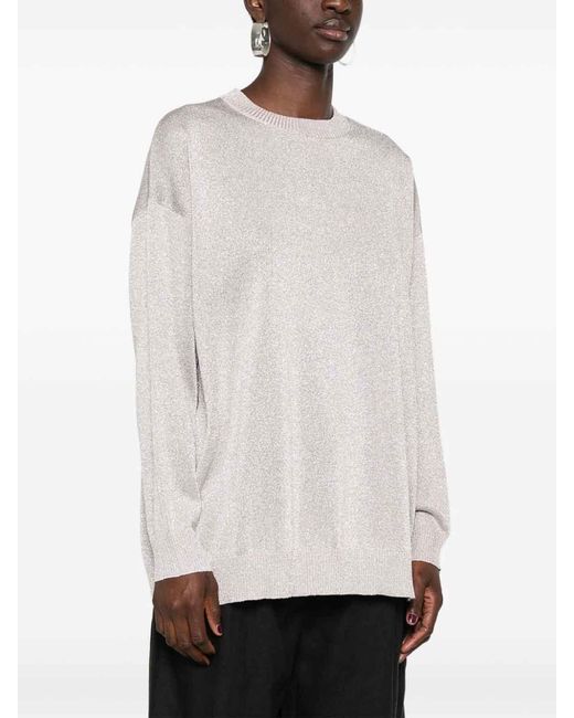 Missoni White Metallic Knit Jumper