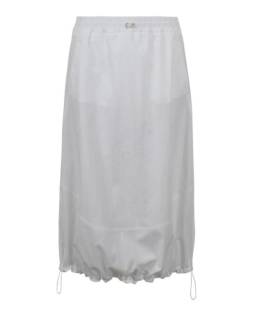 Laminar Gray Techno-Cotton Twill Skirt