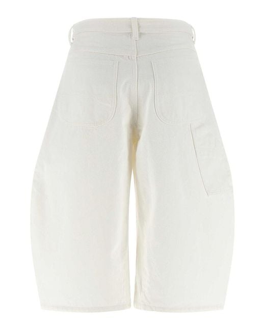 Sacai White Bemuda Curved Leg