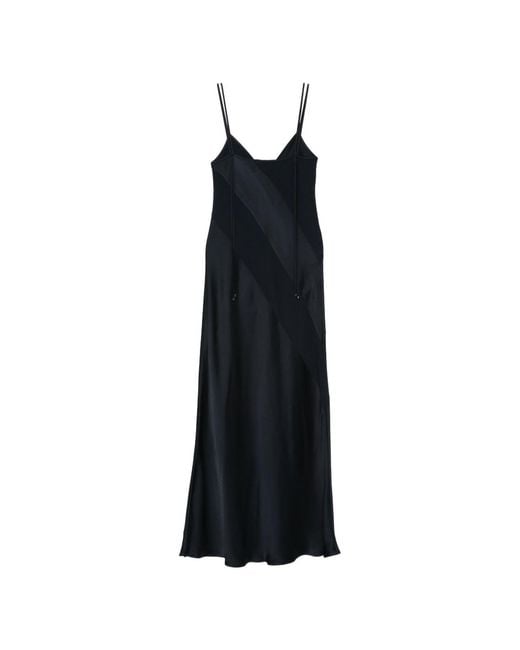 Antonelli Black Luna Long Dress With Thin Straps