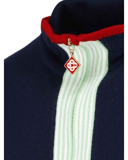 Casablanca Blue Wool Cardigan for men