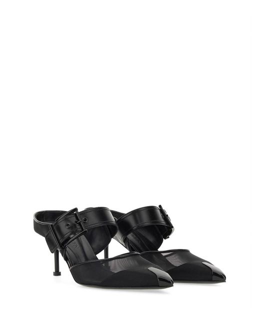 McQueen Black Punk Sandal With Buckle