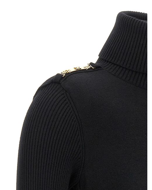 Elisabetta Franchi Black Chain Detail Dress