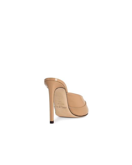 Jimmy Choo Natural Brigitte Leather Mules Nude Chai