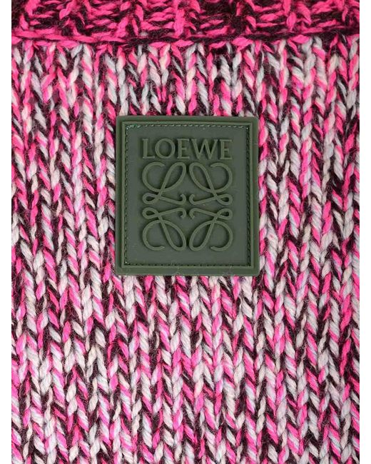 Loewe Red Multi-Thread Mouliné Wool Sweater