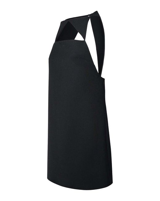 Versace Black Virgin Wool Blend Dress