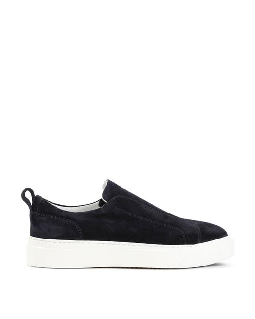 Kiton Black Calf Leather Sneakers for men