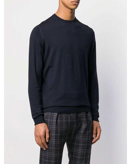 Drumohr Blue Crew-Neck Sweater for men