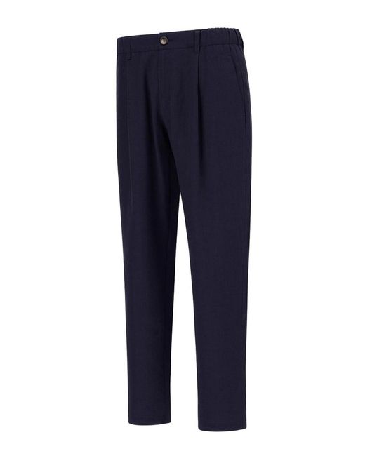 Herno Blue Linen And Cotton Popl for men